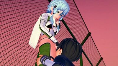 Sword Art Online Kirito x Sinon Hentai - pornvideoxo.club